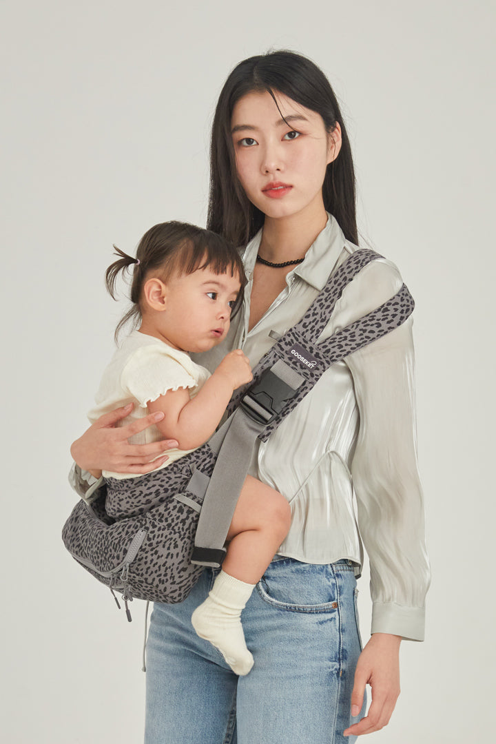 365 TODDLER SLING PLUS (sling+bag) Gray Leopard – GOOSEKET