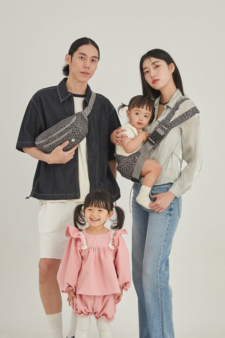 365 TODDLER SLING PLUS (sling+bag) Gray Leopard – GOOSEKET