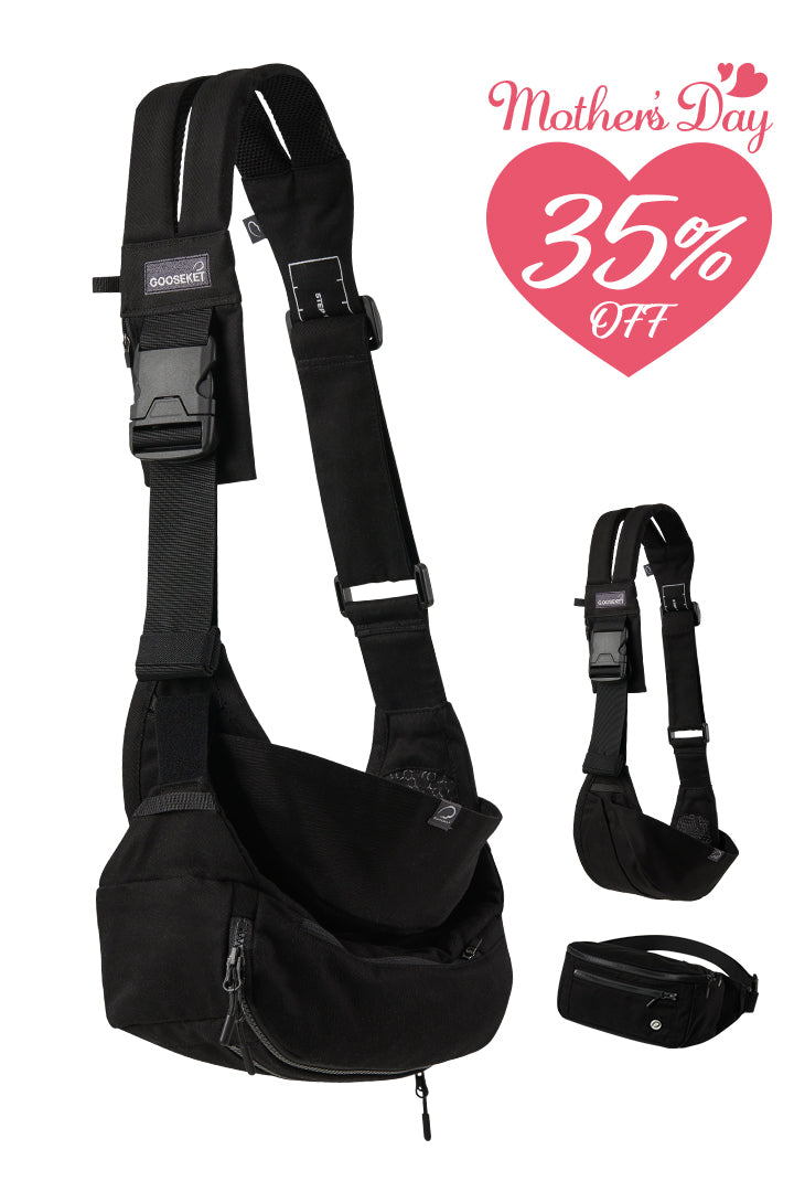 【新品・箱タグ付き】KET 365 + スリングバッグ プラス　黒 365 TODDLER SLING PLUS (sling+bag) Black – GOOSEKET