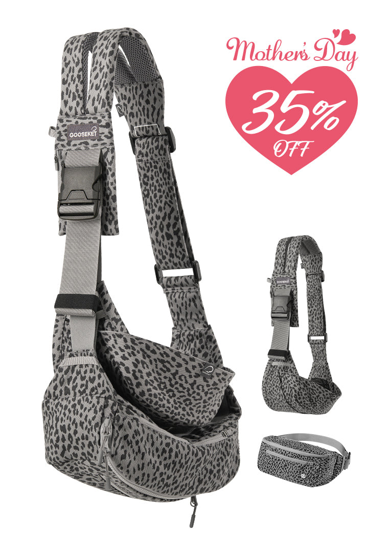 365 TODDLER SLING PLUS (sling+bag) Gray Leopard – GOOSEKET