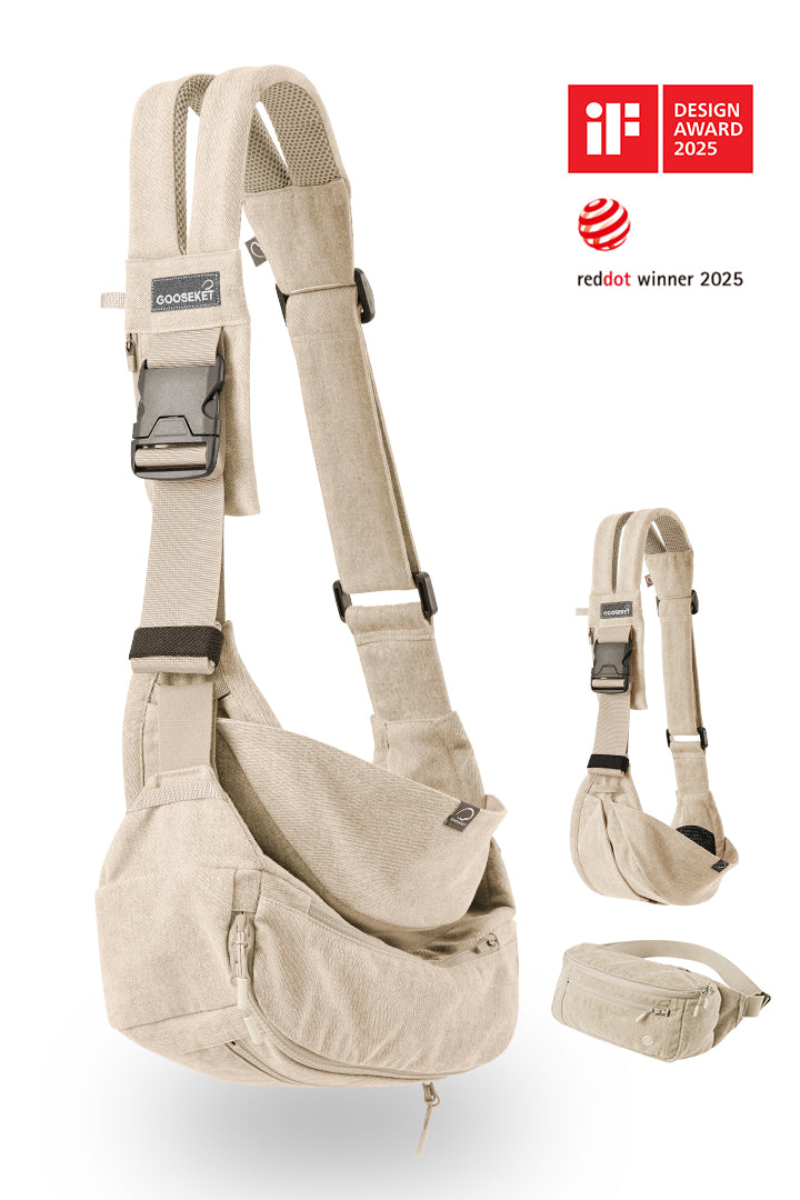Hip Seat Carrier 365+Bag Beige – GOOSEKET