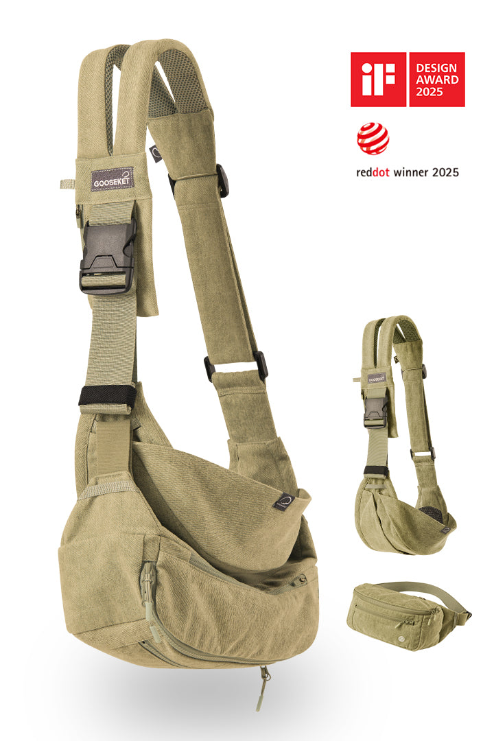 365 TODDLER SLING PLUS (sling+bag) Khaki – GOOSEKET