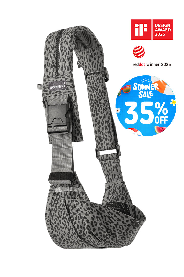 365 TODDLER SLING Gray Leopard – GOOSEKET